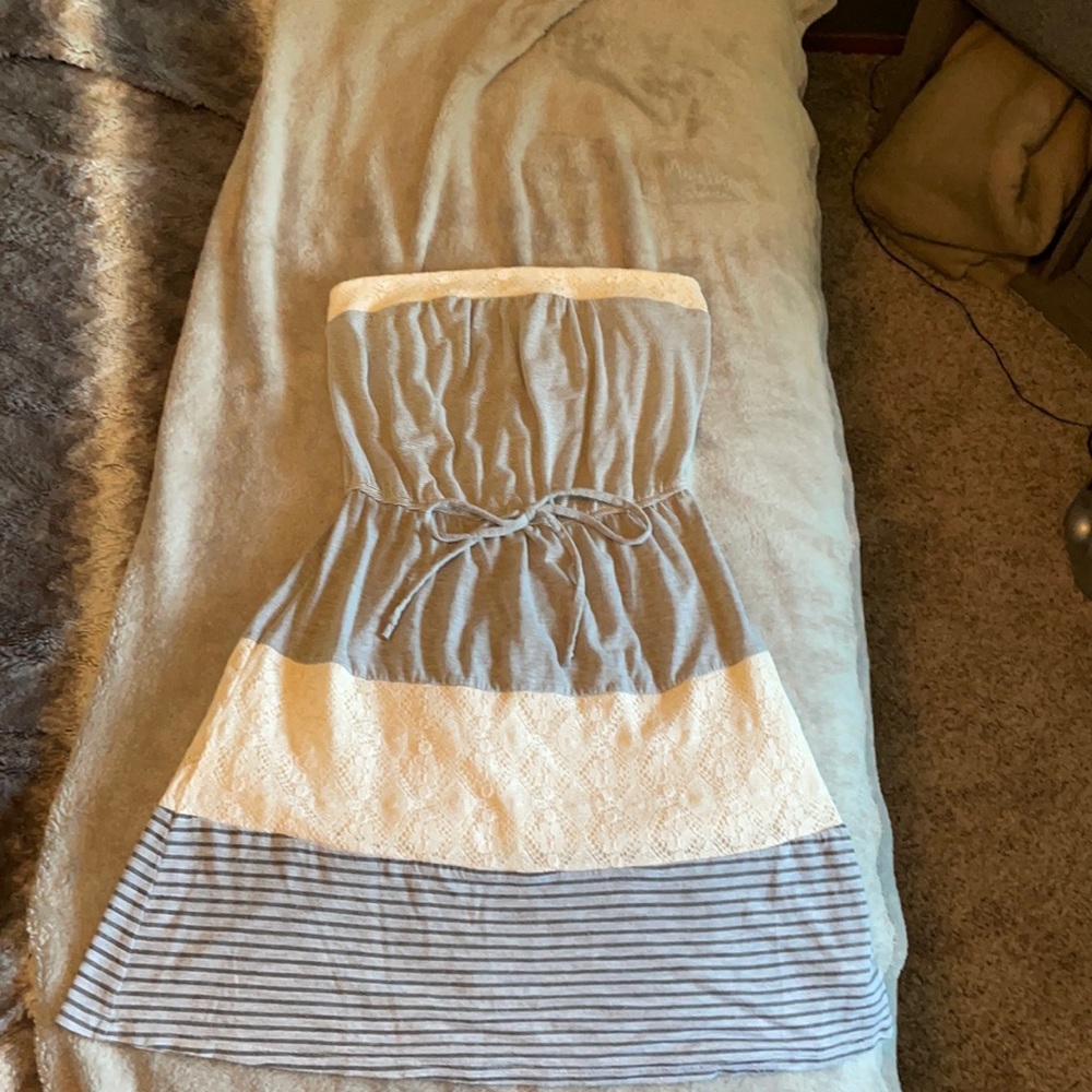 Strapless T-shirt dress